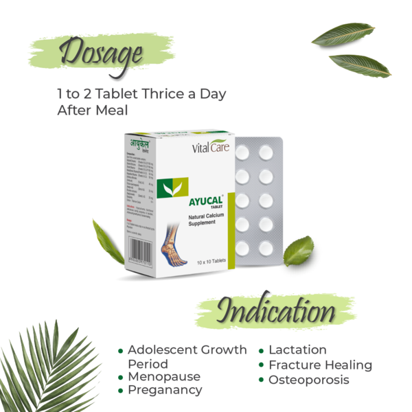 Ayucal Tablets - An Ayurvedic Calcium Supplement