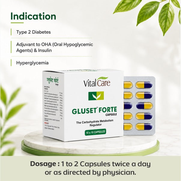 Gluset Forte Capsule – Natural Support for Blood Sugar Balance